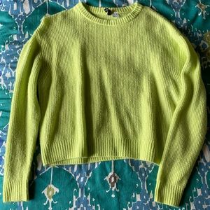 Neon green sweater